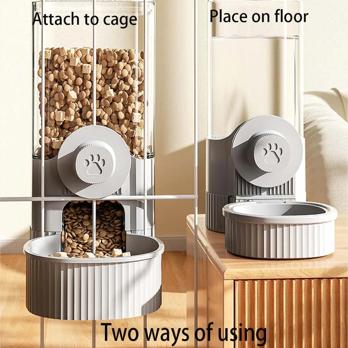 Automatic Pet Water Dispenser and Feeder Set, Hanging Water Dispenser, Automatic Cat Feeder, Dog Hanging Cage Water and Food Supplies, Cat Bowl, Dog Food Bowl