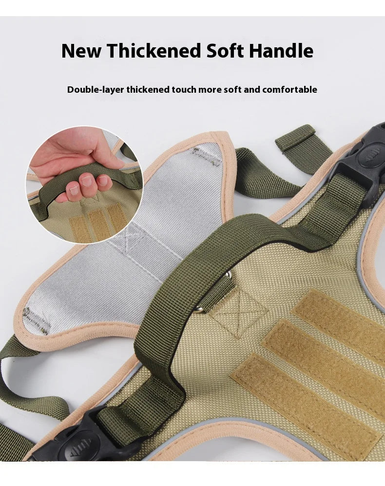 Anti-Pull Reflective Dog Harness with Multi-Point Adjustment No Pull Pet Vest for Pet Dogs Chew Proof and Durable