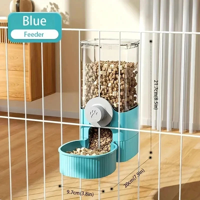 Automatic Pet Water Dispenser and Feeder Set, Hanging Water Dispenser, Automatic Cat Feeder, Dog Hanging Cage Water and Food Supplies, Cat Bowl, Dog Food Bowl