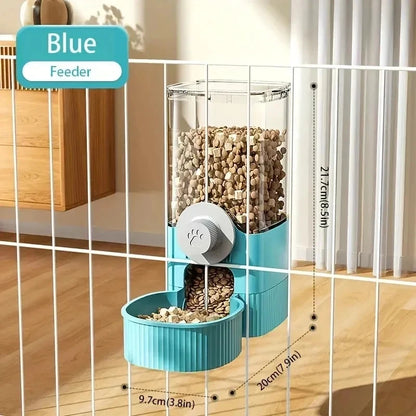 Automatic Pet Water Dispenser and Feeder Set, Hanging Water Dispenser, Automatic Cat Feeder, Dog Hanging Cage Water and Food Supplies, Cat Bowl, Dog Food Bowl