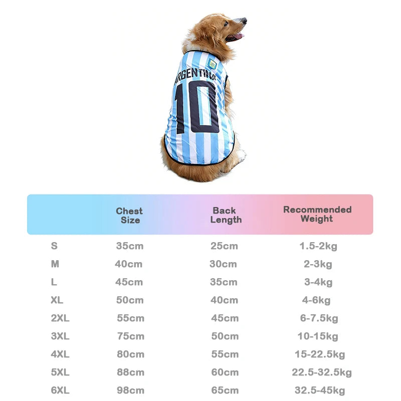 Pet Soccer Jersey Dog & Cat Breathable Mesh T-Shirt Summer Puppy Sports Vest