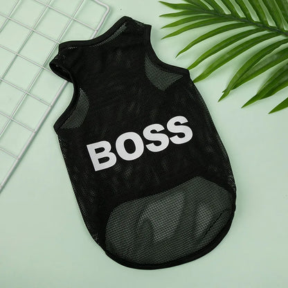 Pet Dog Summer Mesh Jersey T-Shirt Breathable Vest for Small & Large Dogs Cats
